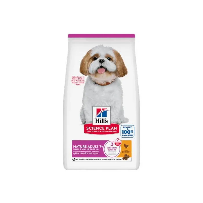 Hill's Science Plan Small & Mini Mature Adult 7+ Hondenvoer met Kip 1,5kg