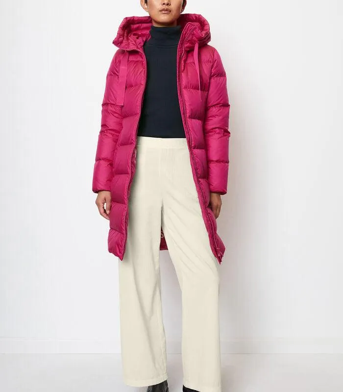 Gewatteerde donsmantel met capuchon regular