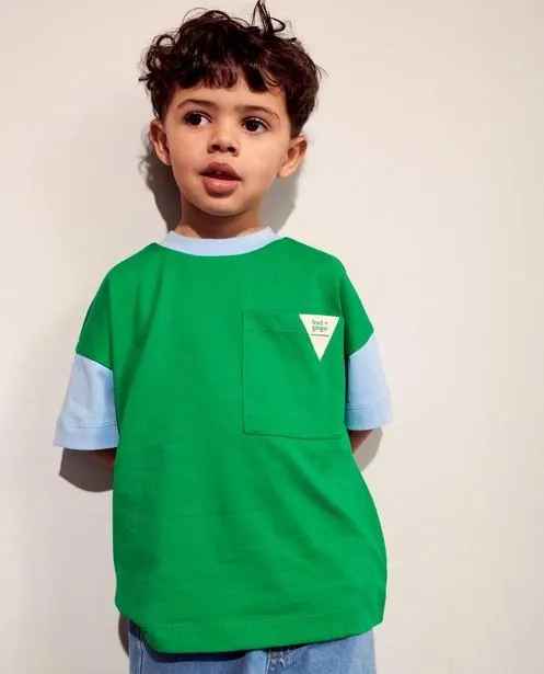T-shirt met color block