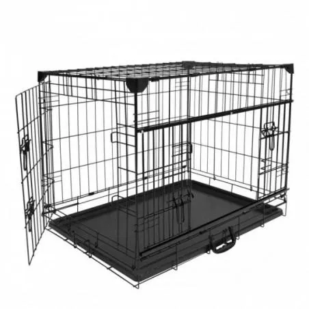 Duvo+ Cage Fer Ninja Edition Avec Porte Coulissante 56X33X41 Cm Noir