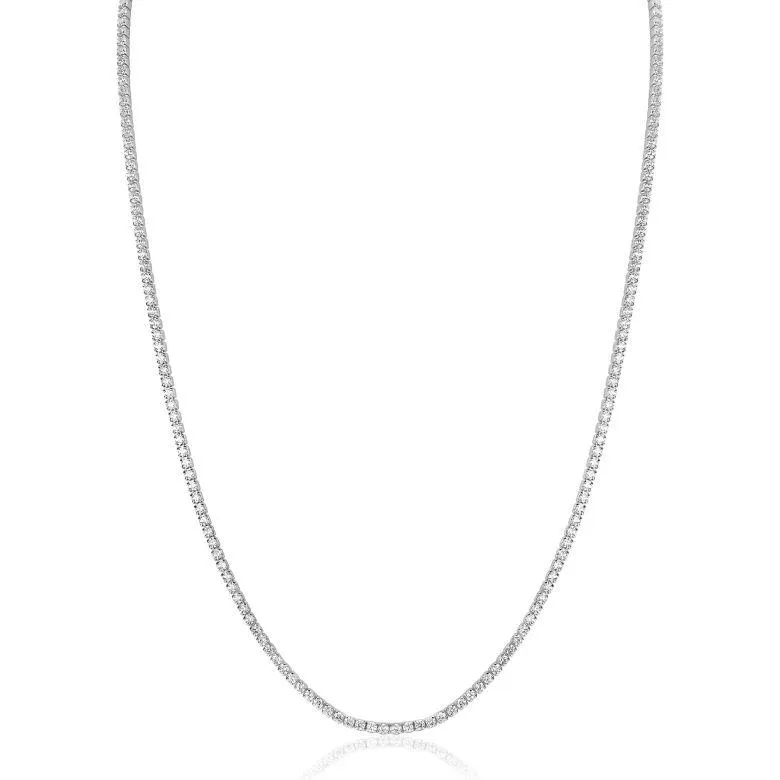 ZINZI zilveren tennis collier 45cm met rijzetting witte zirconia's 1,7mm breed ZIC2794