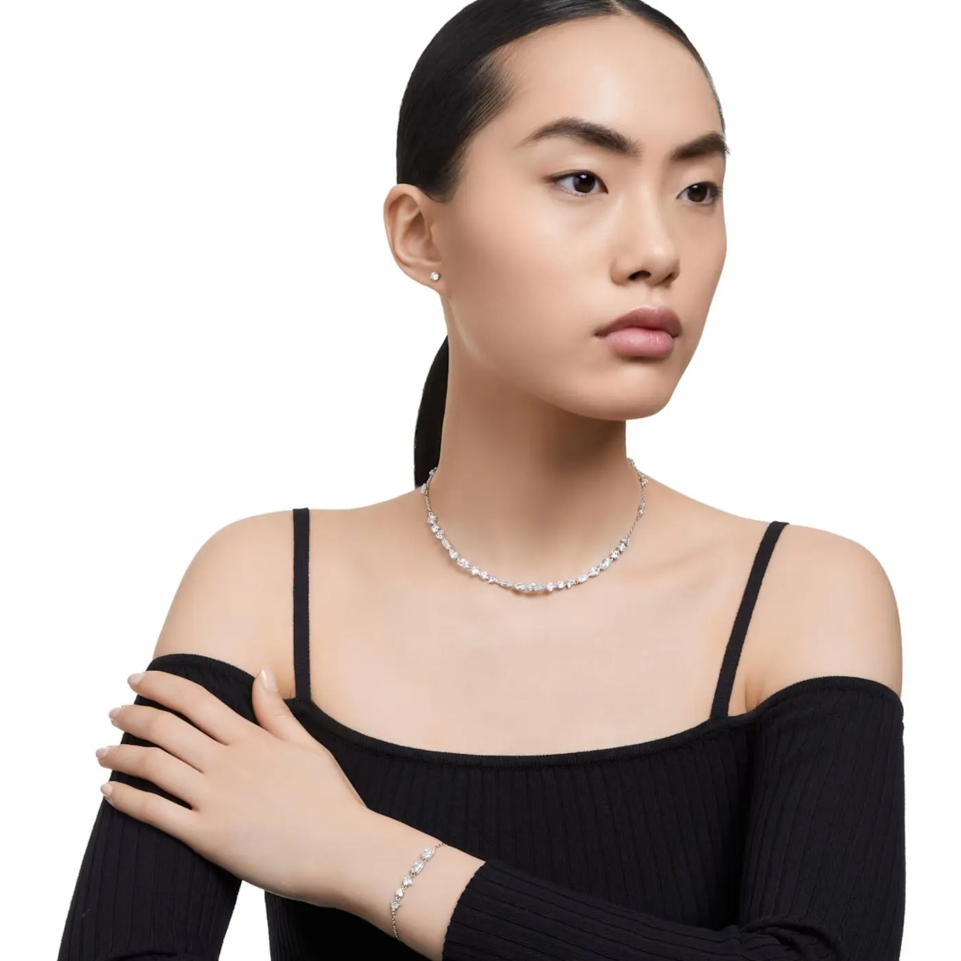 Mesmera Zilverkleurige Ketting en Armband en Oorbellen Giftset 5665877