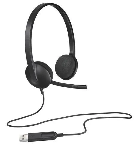 Logitech H340 Headset Bedraad Hoofdband Kantoor/callcenter USB Type-A Zwart