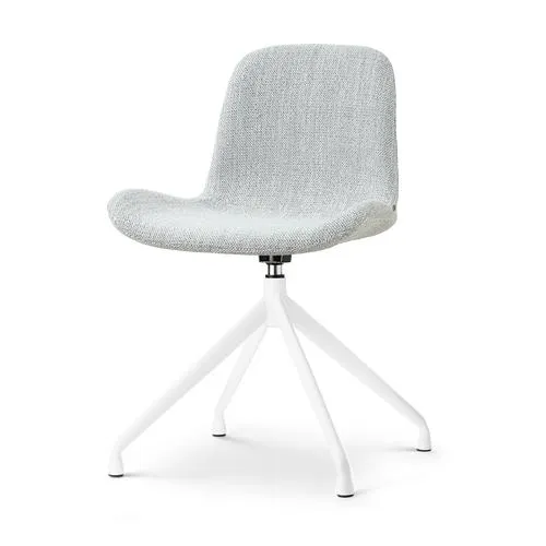 Nolon Nola-Fé draaibare eetkamerstoel grijs melange - wit onderstel