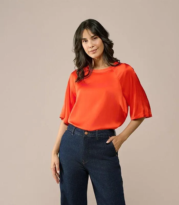 Caroline Tensen Roblin Top Rood