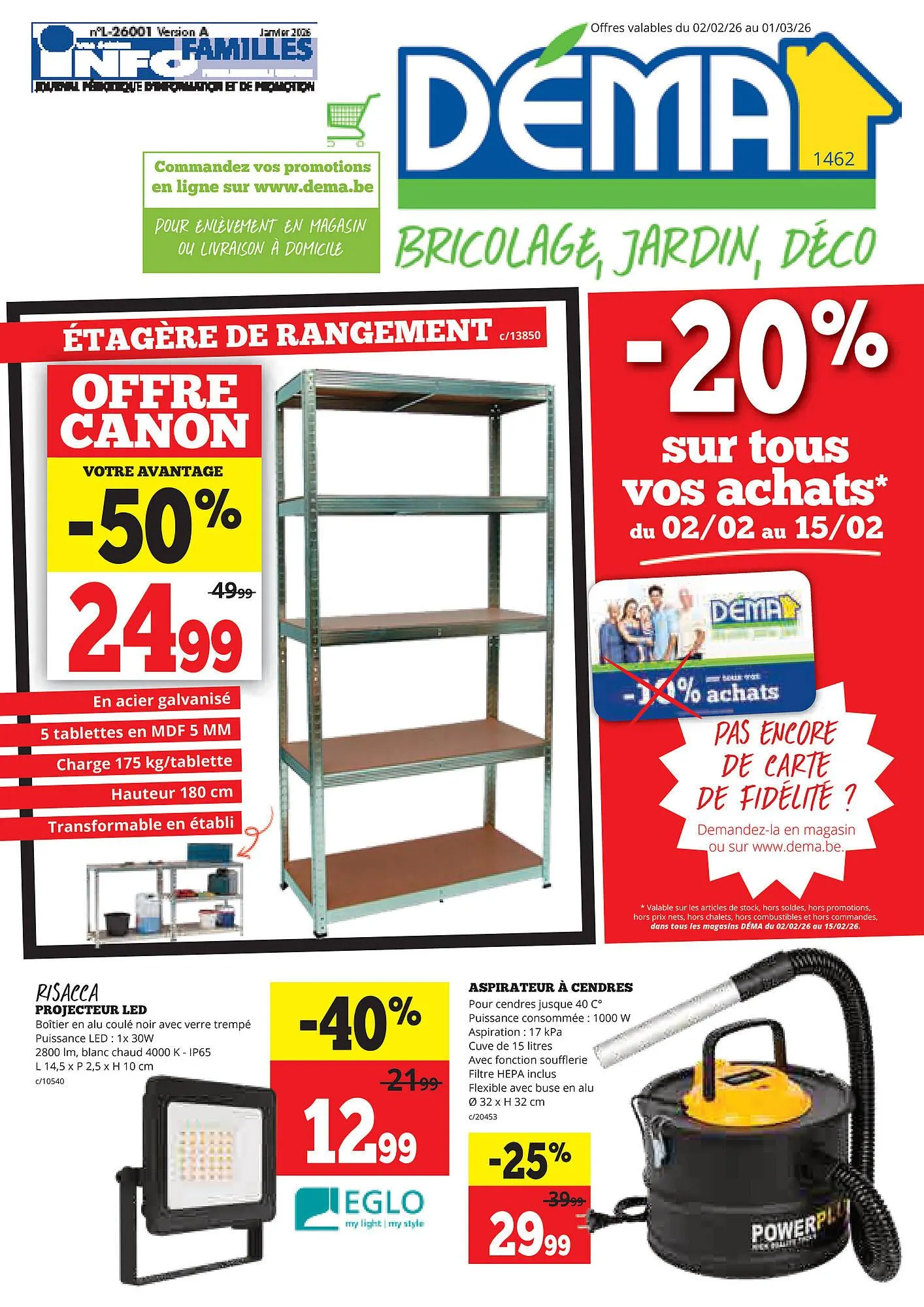 Dema folder van 2 februari tot 1 maart 2026 - folder pagina 1