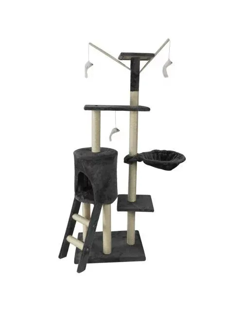 Homestyle Budget Krabpaal Pebbles 50x35x138 cm - Krabpalen - Grijs&Zwart