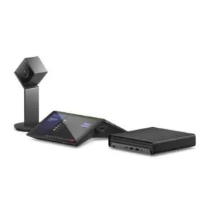 HP Presence Small Space Solution Plus AI Camera with Microsoft Teams Rooms Intel® Core™ i5 i5-10500T 8 GB DDR4-SDRAM 256 GB SSD Windows 10 IoT Enterprise Desktop Zwart