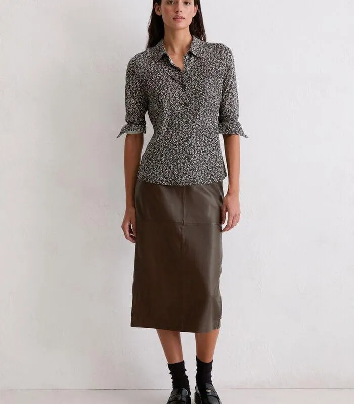 Regular blouse met jerseyprint