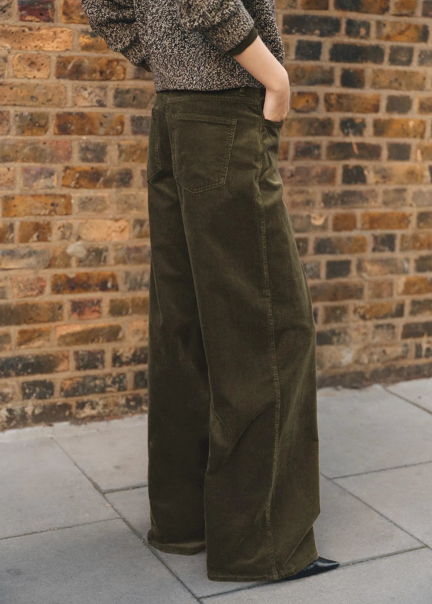 Wideleg corduroy jeans