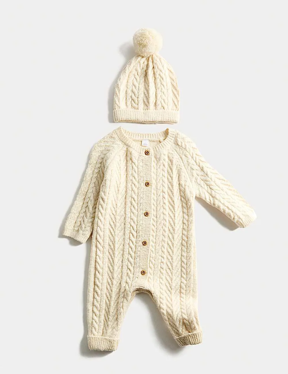 2pc Cable Knitted Outfit (0-12 Mths)