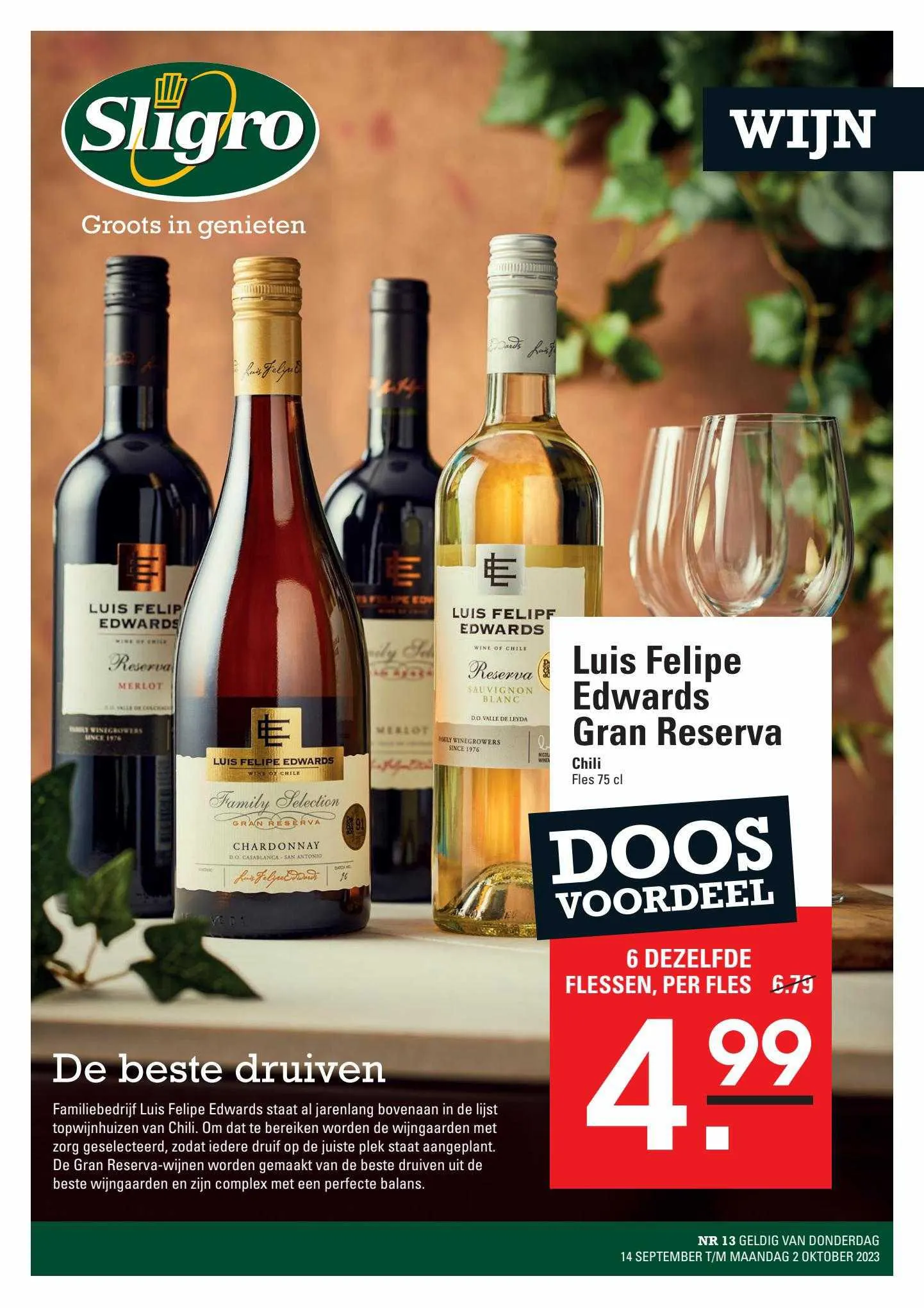 Sligro Folder van 13 september tot 31 december 2023 - folder pagina 1
