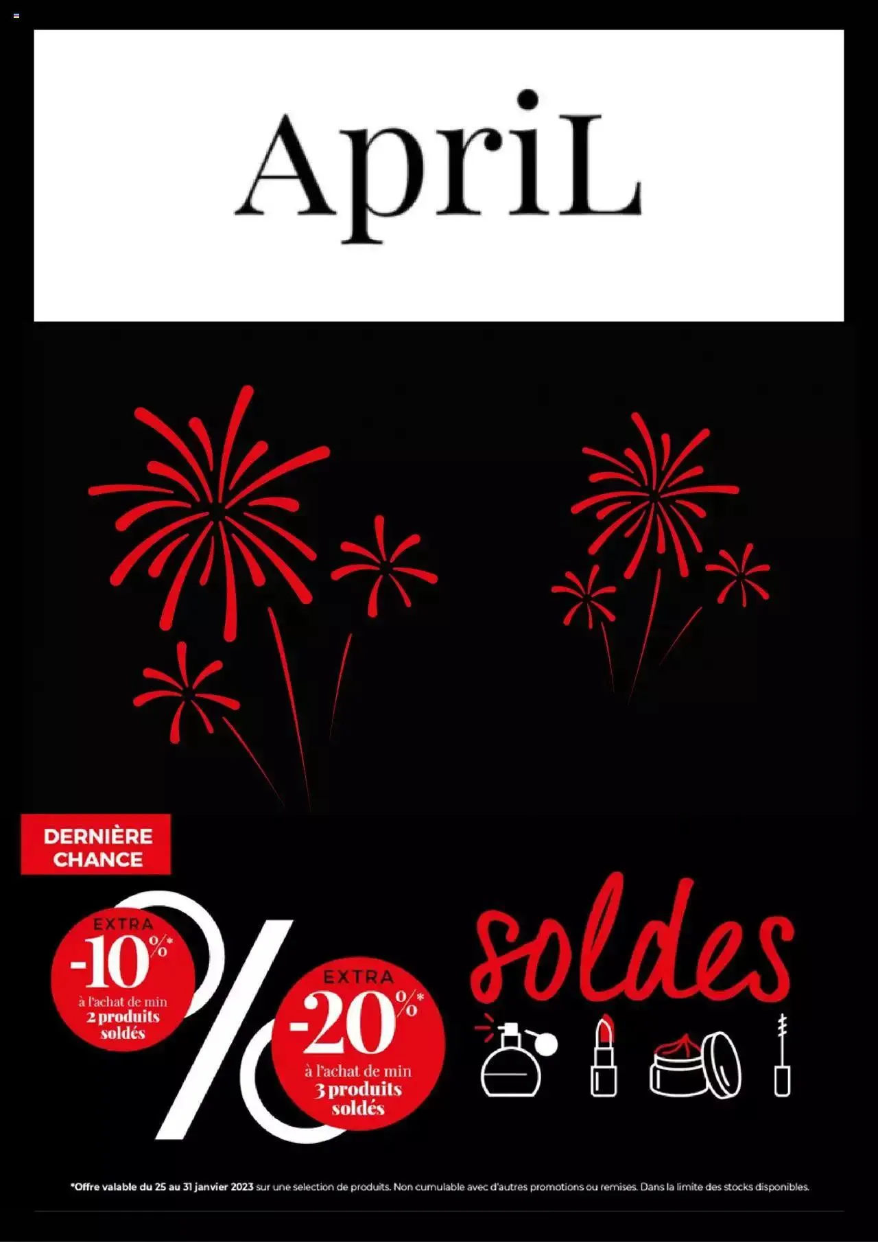 April Beauty folder / publicité van 31 januari tot 31 december 2023 - folder pagina 1