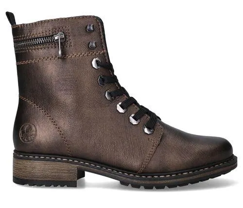 Rieker Veterboots Goud Dames