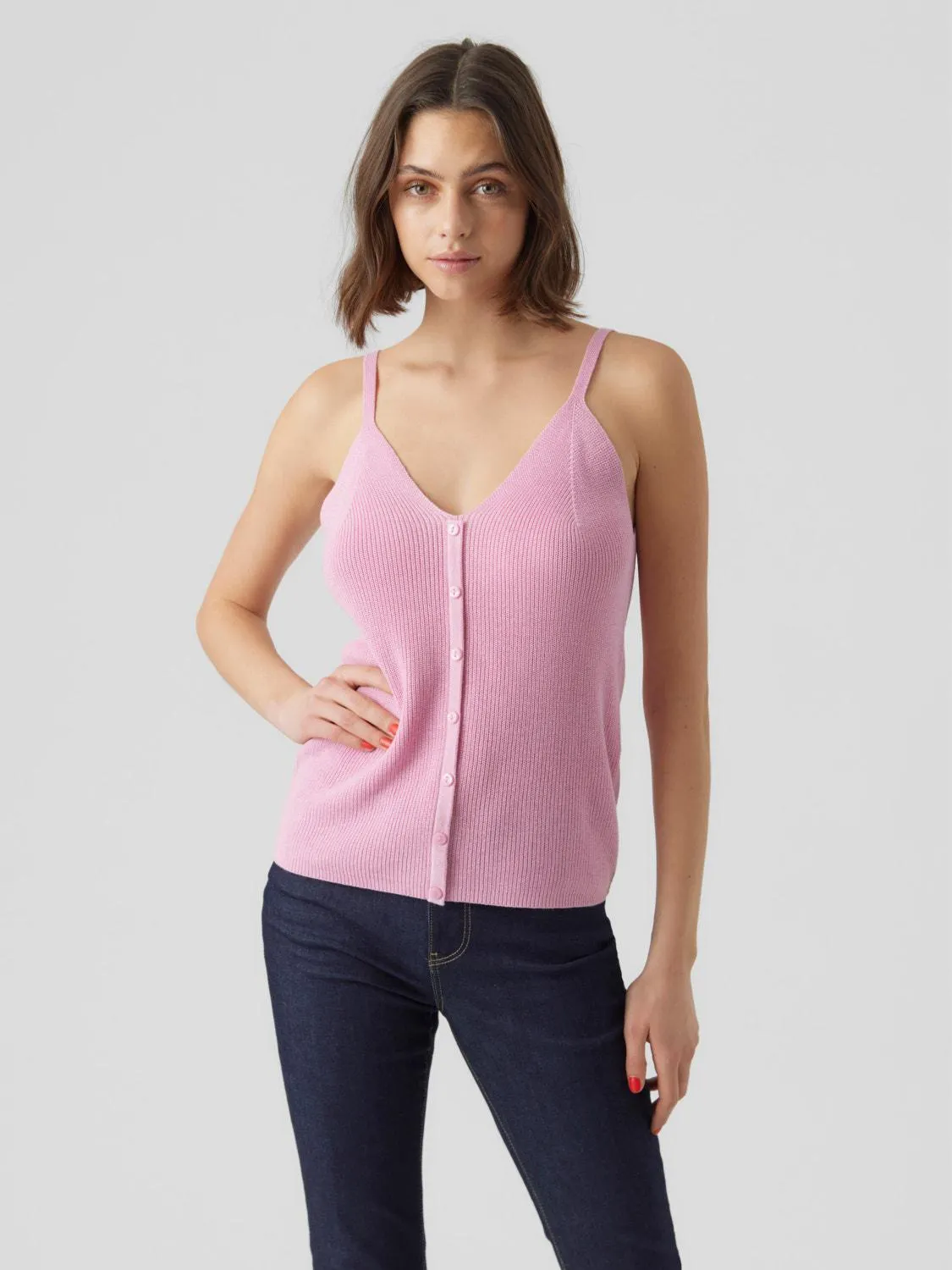 Regular fit V-Hals Tanktop