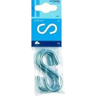 Carte de 4 crochets S Ø 3,8mm Hauteur 35mm