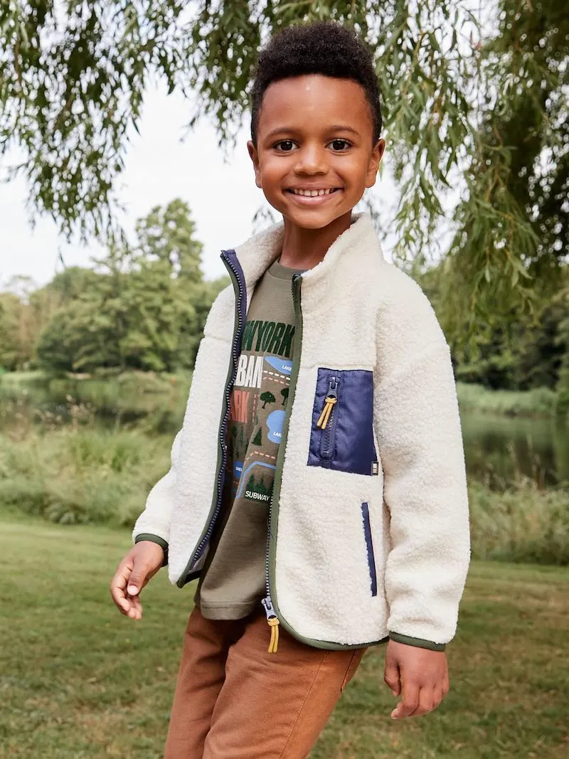 Gilet Sherpa Garçon - caramel