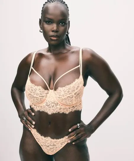 Niet-voorgevormde longline beugel bh Isabella - Oranje