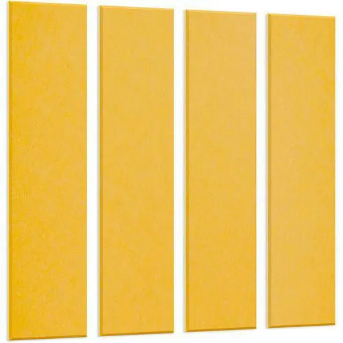 Akoestische PET-vilt wandpanelen, set van 4, geel - Smit Visual