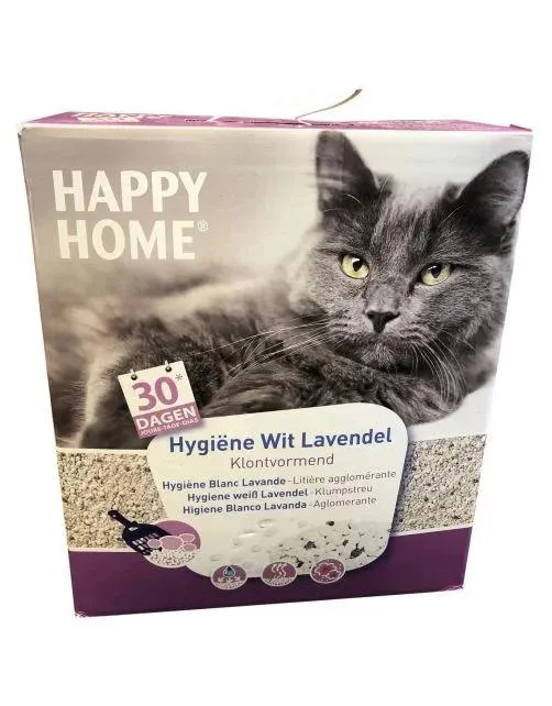 Happy Home Hygiëne Wit Lavendel - Kattenbakvulling - 10 l Wit