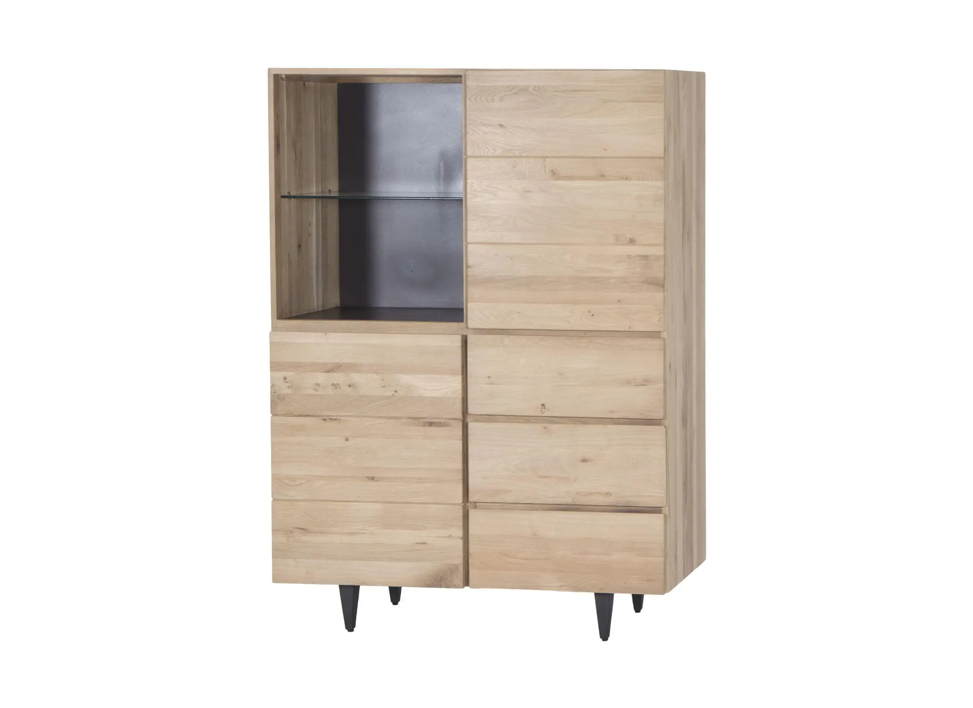 Barkast Palacio 125cm - eik massief/decor - naturel