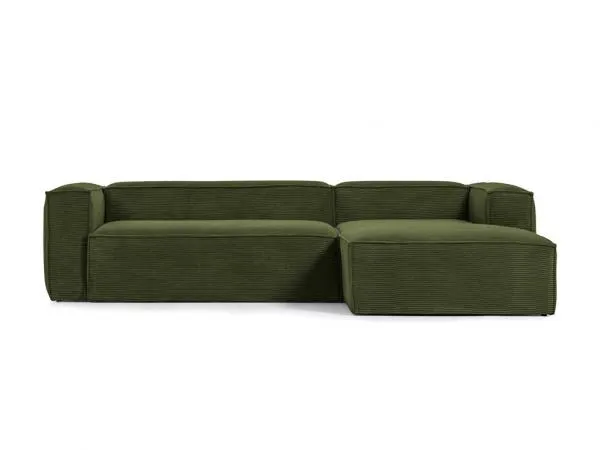 KAVE HOME Hoekzetel BLOK - Groen corduroy