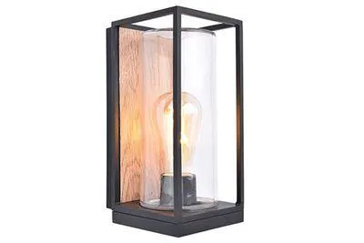 Flair wandlamp mat zwart e27 40w