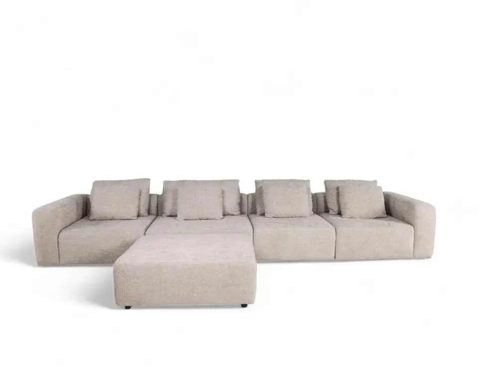 Modulaire zetel met voetbank LOFT - Beige