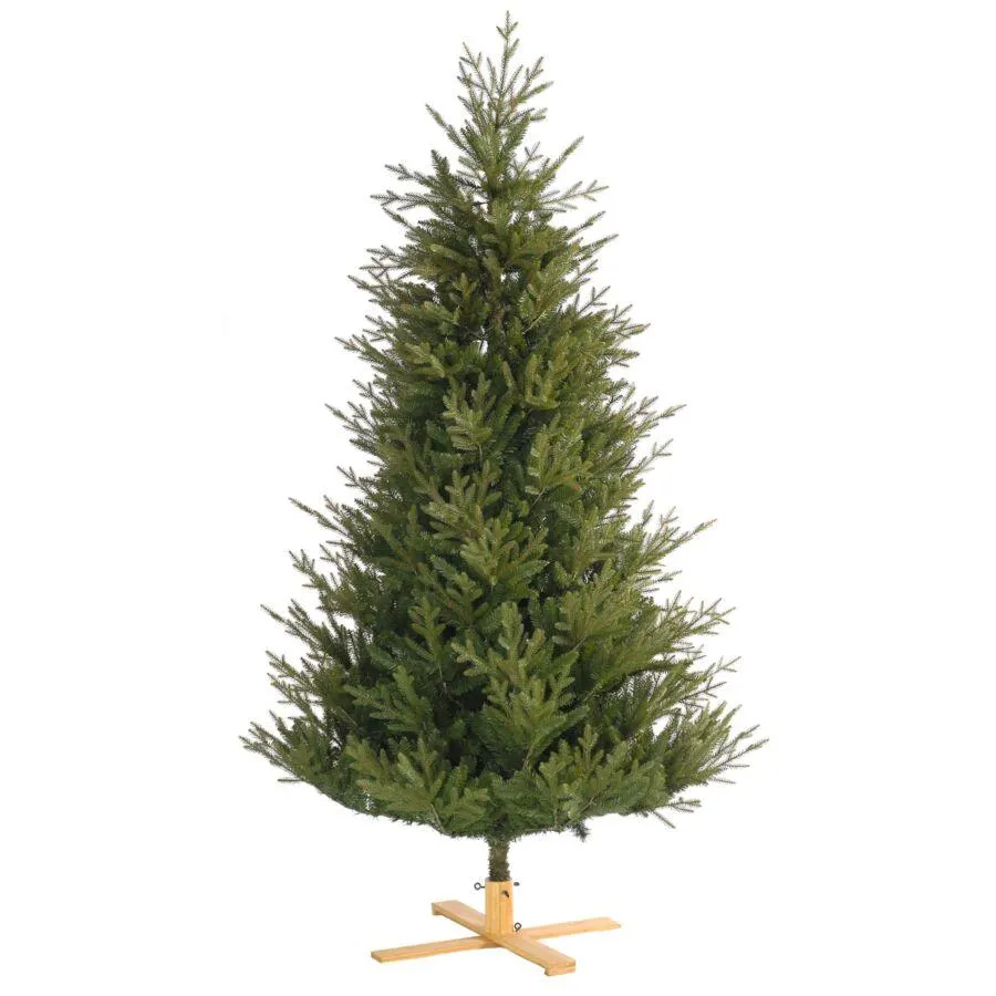 Our Nordic Christmas 31HARKDG183Arkansas Dark Green Wooden LB Base - 183 cm