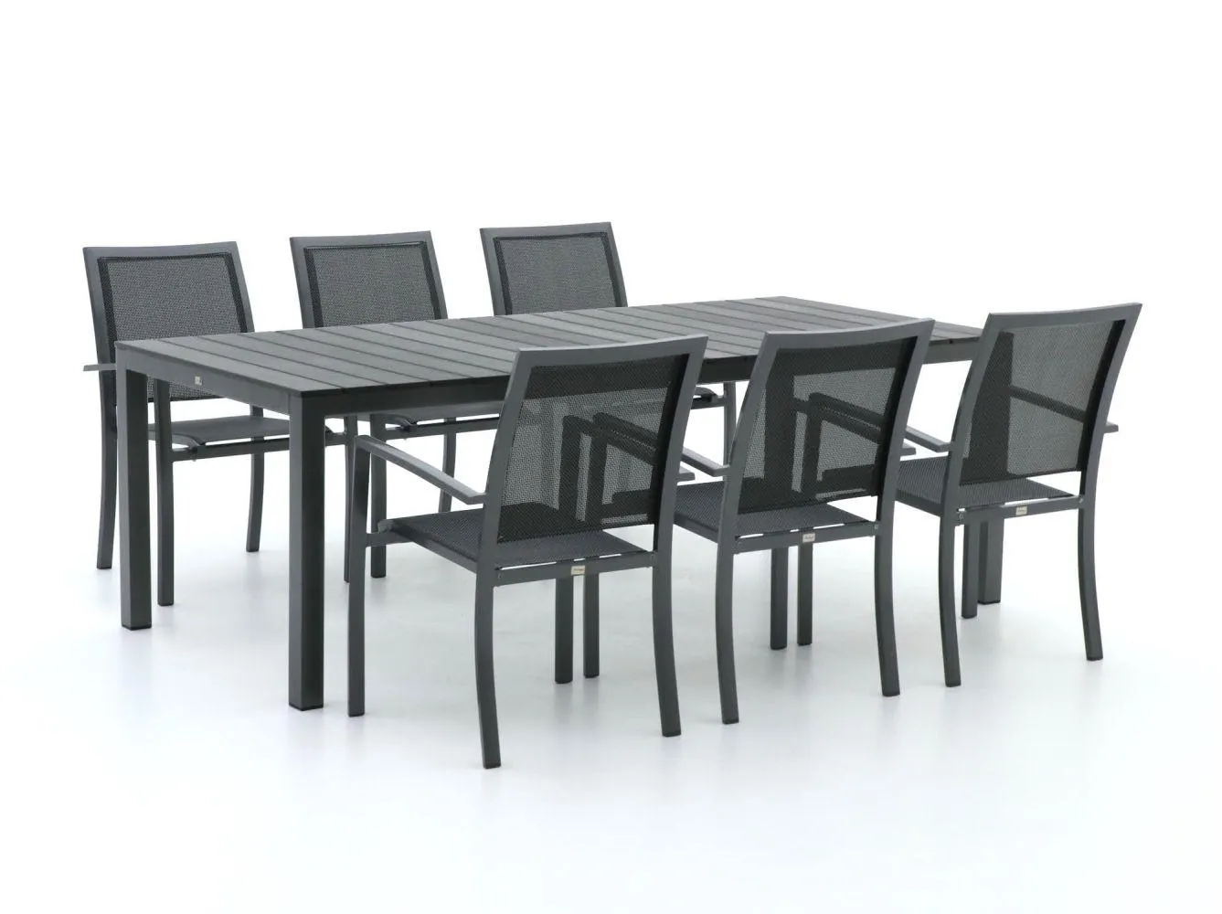 Bellagio Anzio/Fidenza 220cm dining tuinset 7-delig stapelbaar