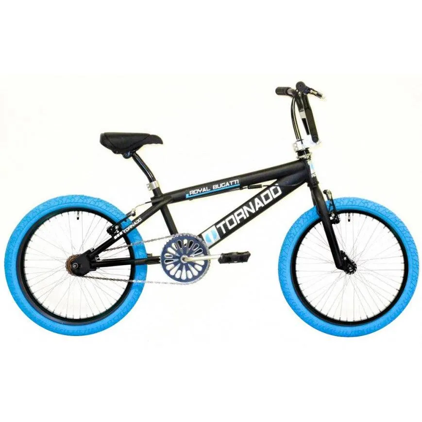 Tornado 20 Inch 31 cm Unisex V-Brakes Matzwart Blauw