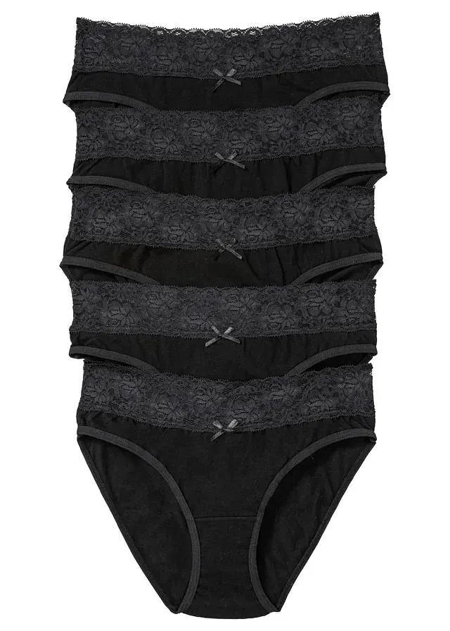 Lot de 5 slips à dentelle