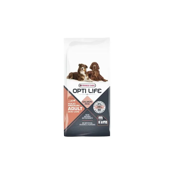 Opti Life Adult Skin Care Medium & Maxi Hondenvoer 12,5kg