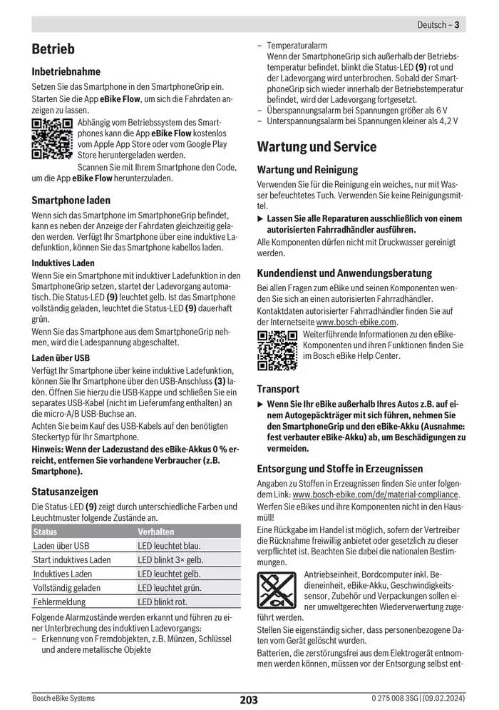 Electric Bike Manual van 12 februari tot 12 augustus 2025 - folder pagina 203