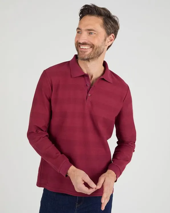 Polo van zuiver katoen met lange mouwen