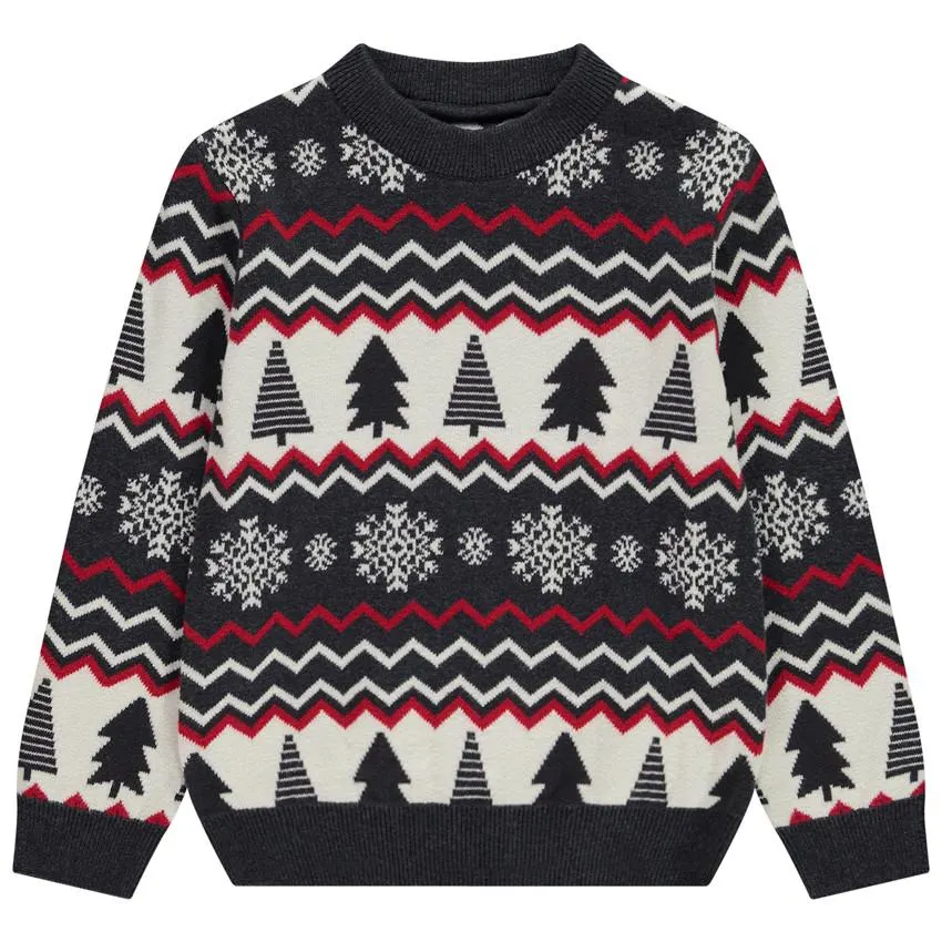 Pull fantaisie à motifs Noël en jacquard pour garçon