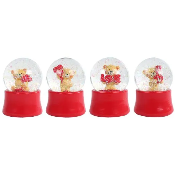 Sneeuwbol "love" Rood 5,5x5x7cm Assortiment