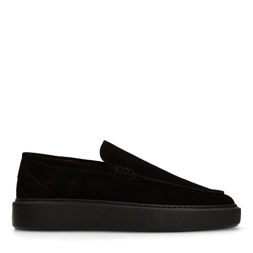 Zwarte suède loafers