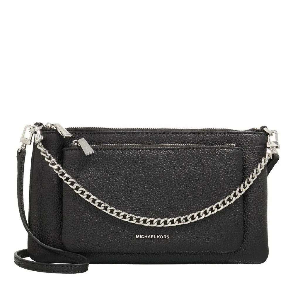 Pckt Black Leather Crossbody bag
