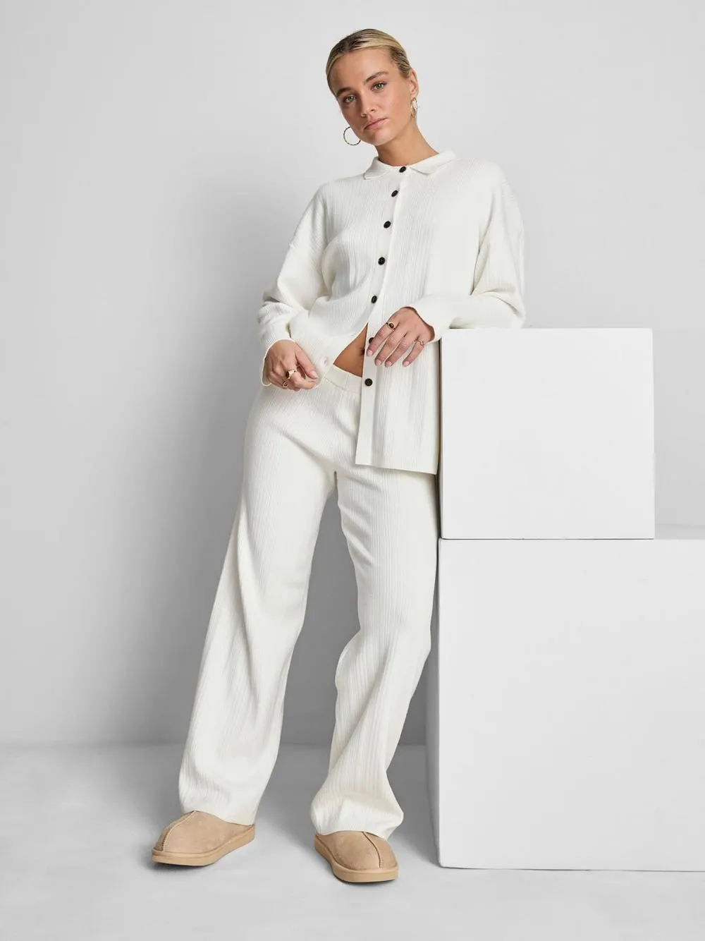 Chemise côtelée décontractée