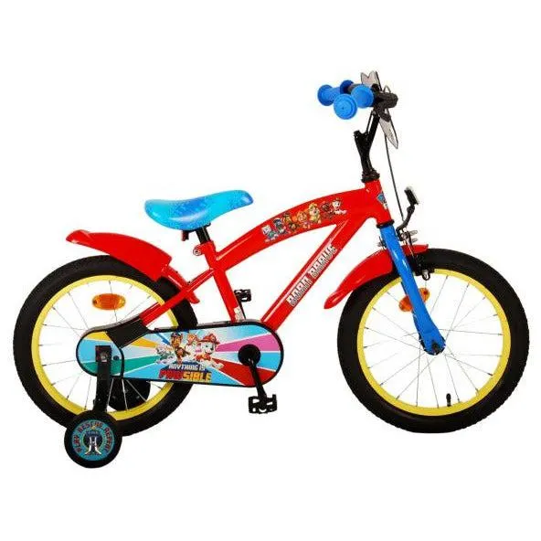 Paw Patrol Kinderfiets - Jongens - 16 inch - Rood Blauw