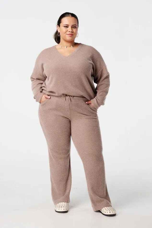 Rechte broek met elastieke taille