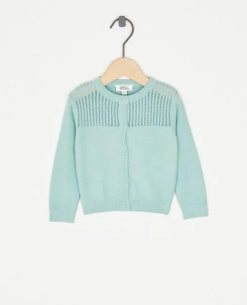 Cardigan met ajour