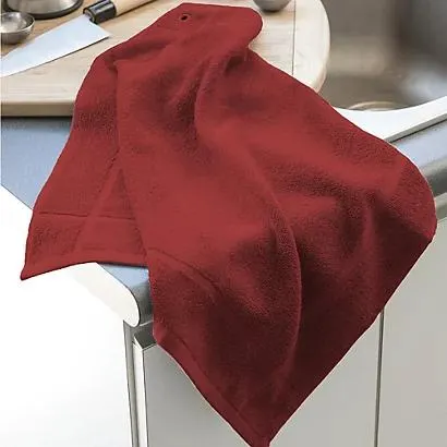 Keukenhanddoeken katoen 40 x 40 cm 450 g/m² rood, set van 3