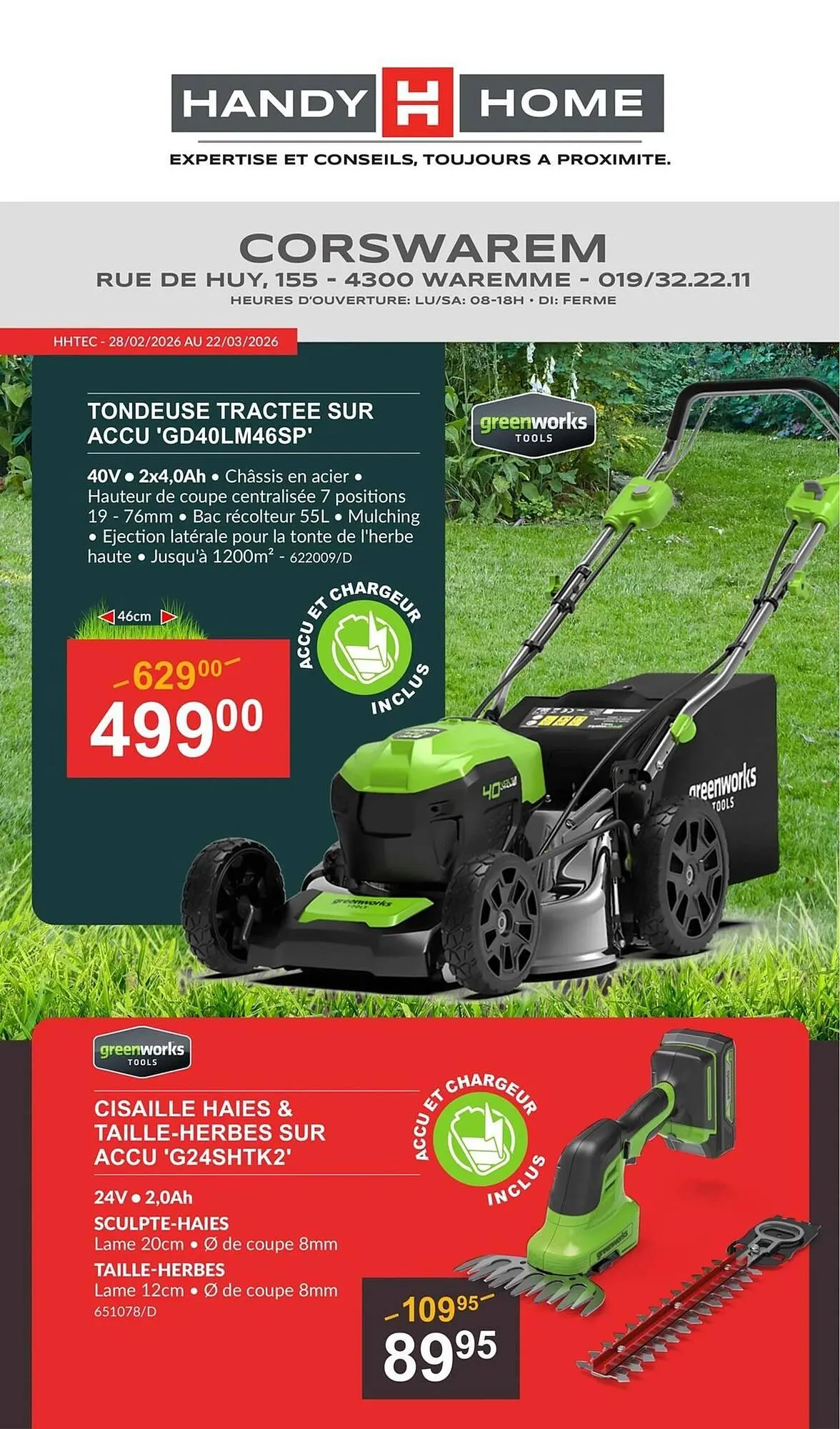 HandyHome folder van 28 februari tot 22 maart 2026 - folder pagina 1