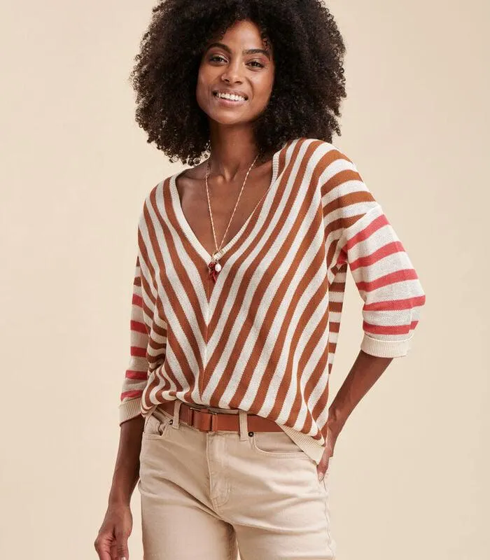 Gestreepte trui lossnede