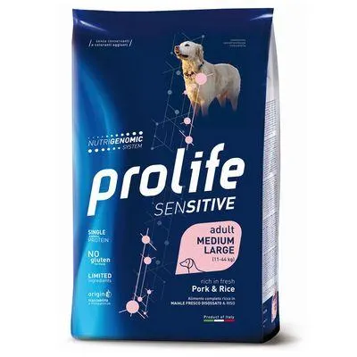 Prolife Sensitive Adulte Medium/Large Porc & Riz