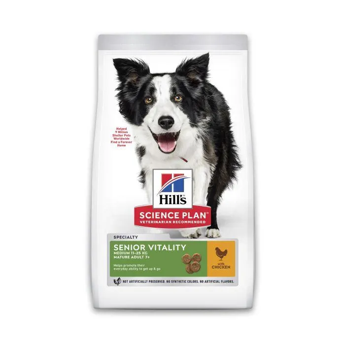 Hill's Science Plan Mature Adult 7+ Senior Vitality Medium met Kip & Rijst Hond 2,5kg