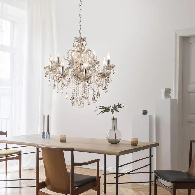 Klassieke kroonluchter beige 8-lichts - Armas