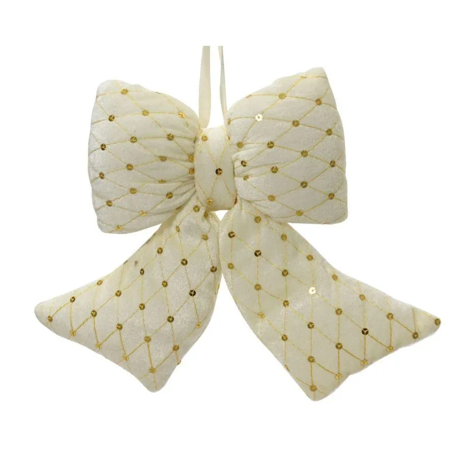 Decoris kerststrik ivoor glitterdetails